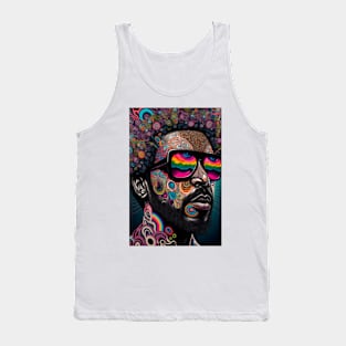 A person wearing sunglasses-funk art Tank Top